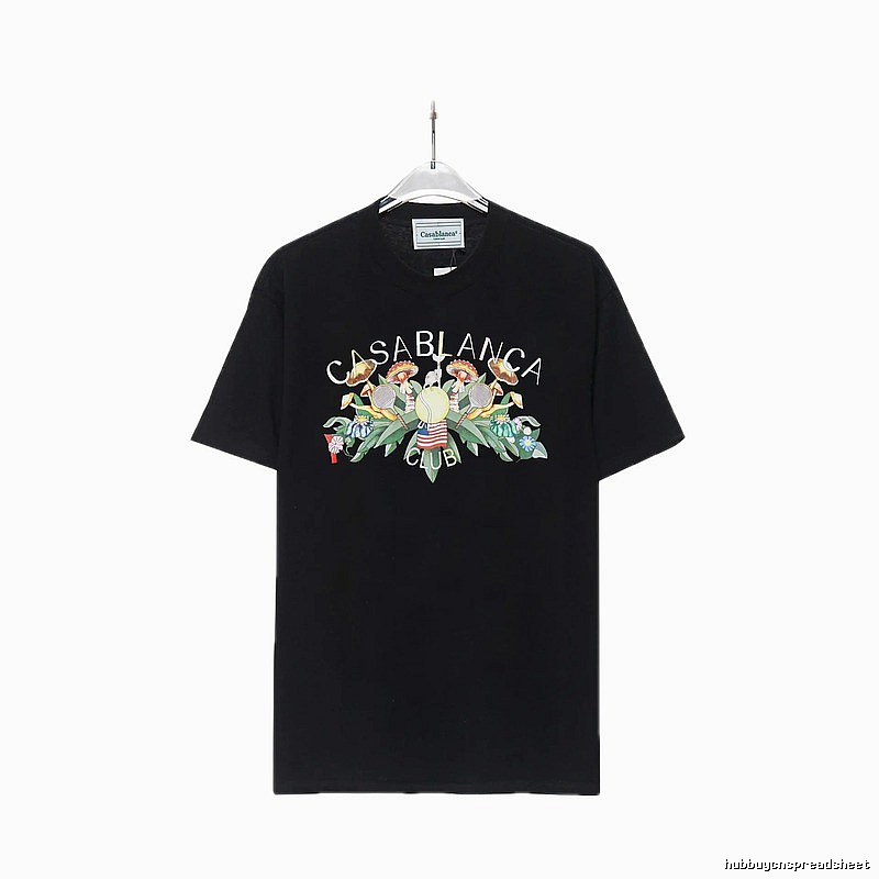 Casablanca - printed casual black T - shirt