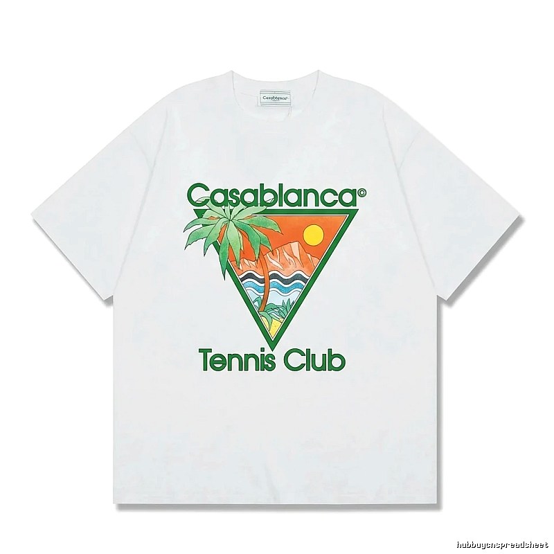 Casablanca Printed Casual White T-shirt