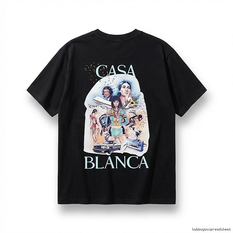 Casablanca retro style black T-shirt