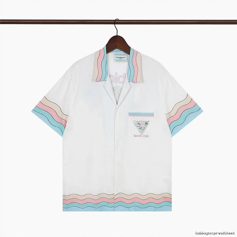 Casablanca stripe retro-style white shirt