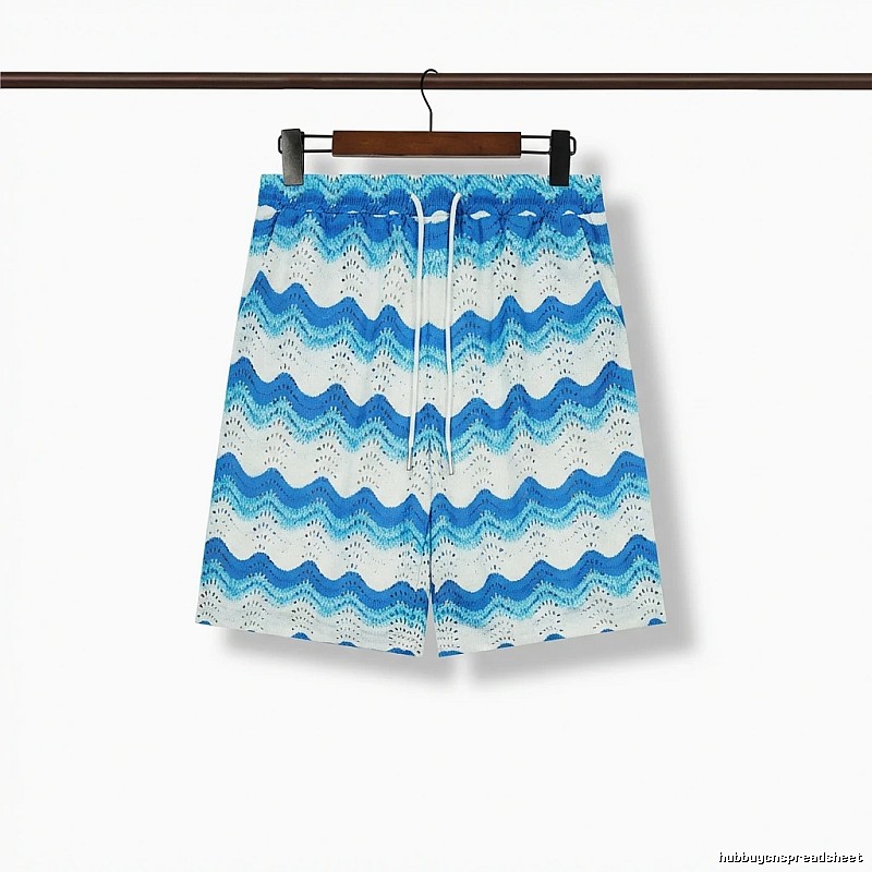 Casablanca Wave Style Blue and White Shorts