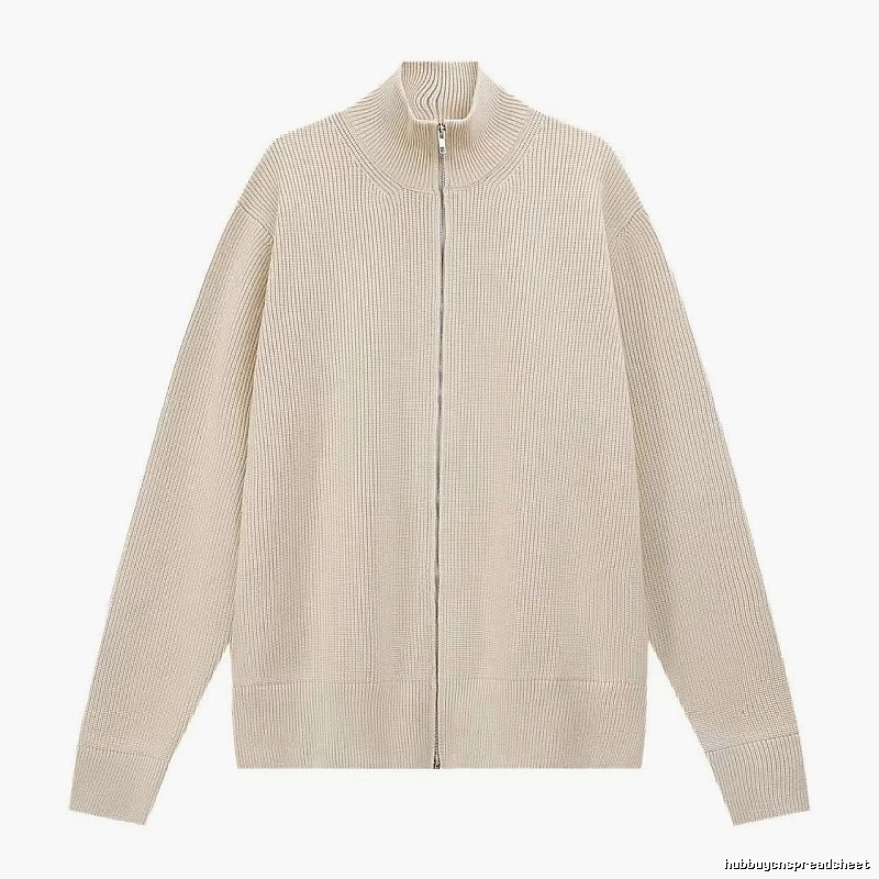 Casual Zip jacket Black Minimalist Full for Streetwear Looks