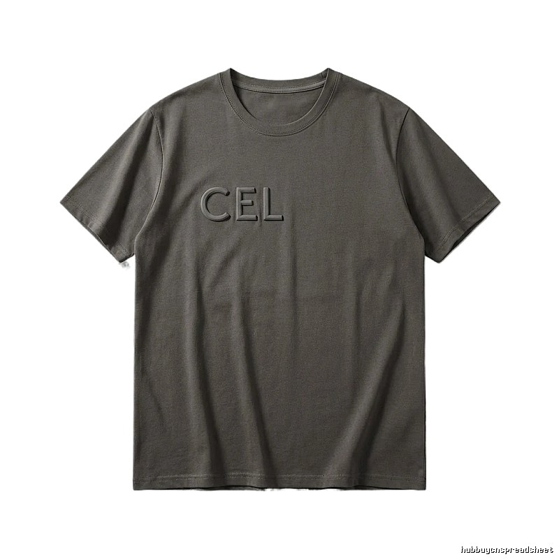 CELINE minimalist style dark gray T-shirt