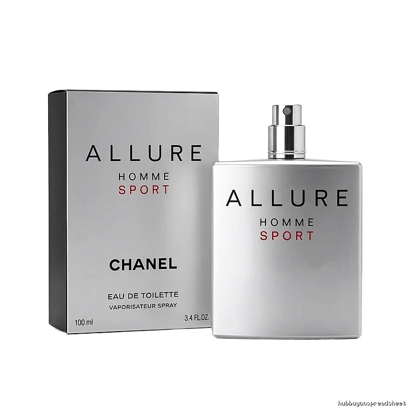 Chanel ALLURE series silver men's perfume