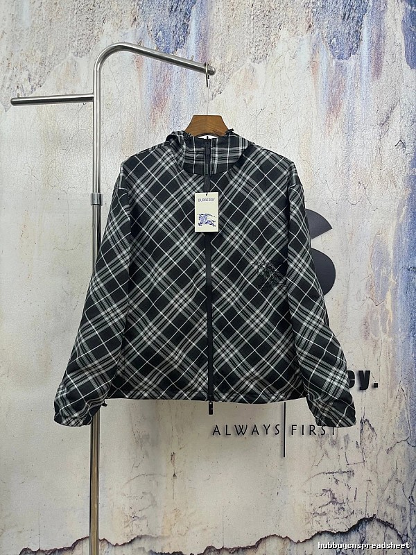Check Zip Jacket with Burberry Branding