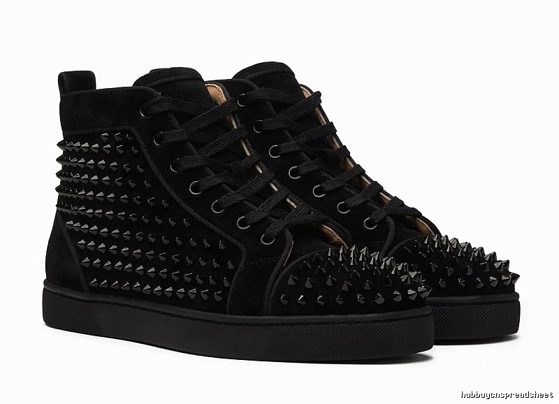 Christian Louboutin Rivet Punk Style Black Shoes