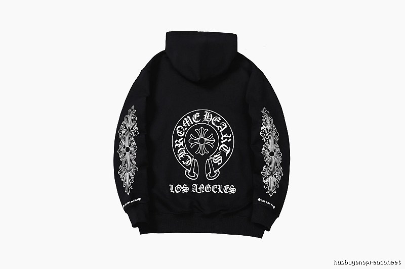 Chrome Hearts 2088-26 Black Cross Graphic Hoodie Streetwear Look