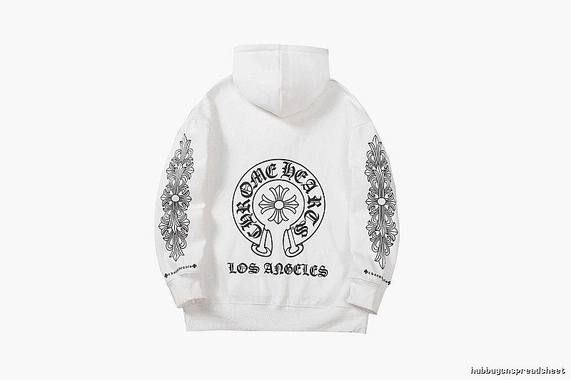 Chrome Hearts 2088-26 White Cross Graphic Hoodie Weekend Wear