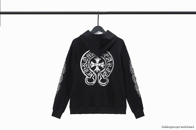 Chrome Hearts 2089-53 Black Cross Graphic Hoodie Minimal Look