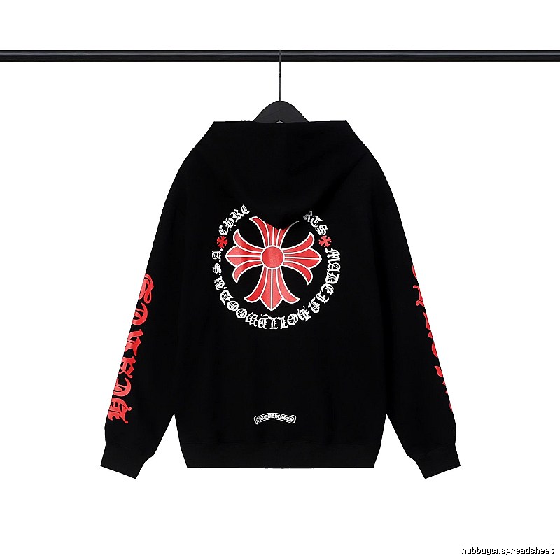 Chrome Hearts 2089-62 Black Cross Graphic Hoodie Soft Neutral