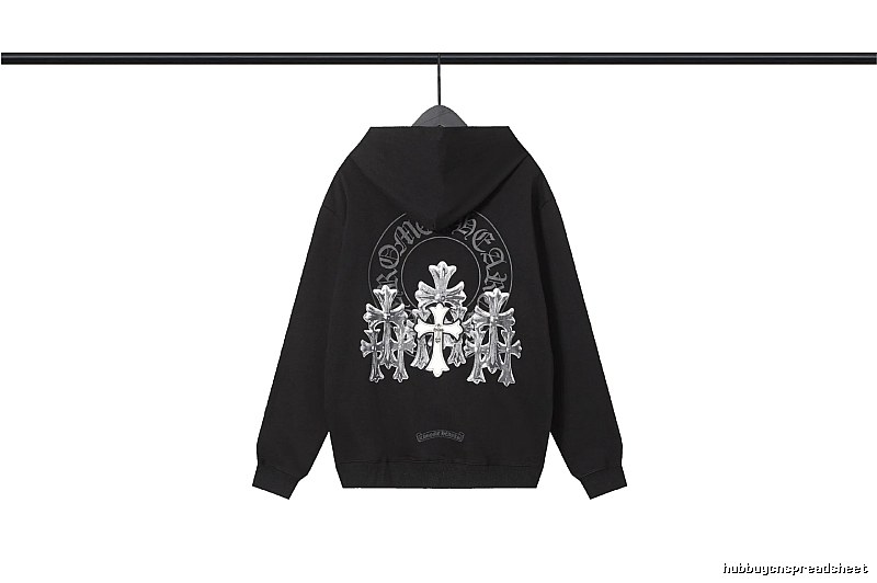 Chrome Hearts 2089-72 Black Cross Graphic Hoodie Easy Pairing