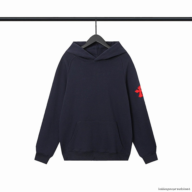 Chrome Hearts 2089-83 Navy Cross Graphic Hoodie Sport Casual