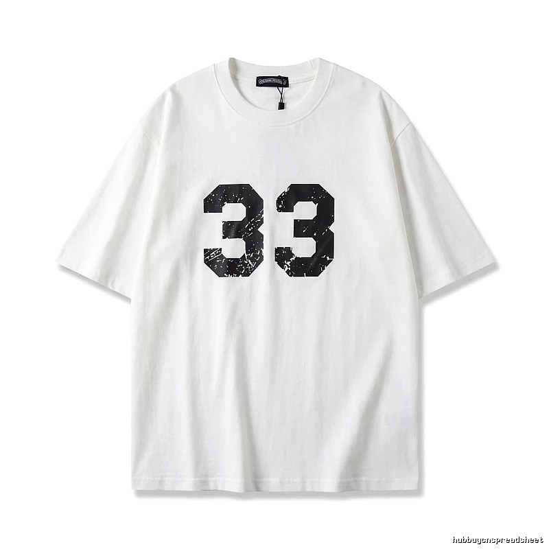 Chrome Hearts American-style digital wind white T-shirt