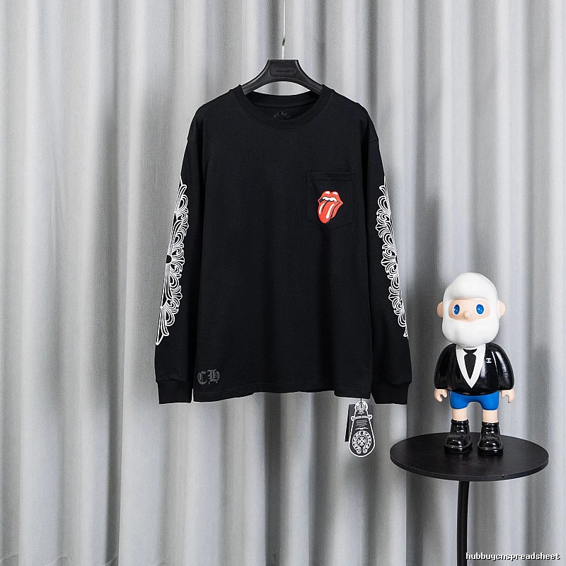 Chrome Hearts Black Long Sleeve Sweatshirt with Long Sleeve Sweatshirt for Daily Wear