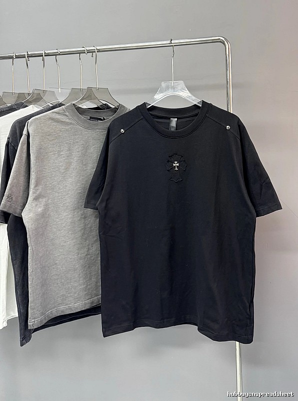 Chrome Hearts Cross American Street Style Black Short-sleeve T-shirt