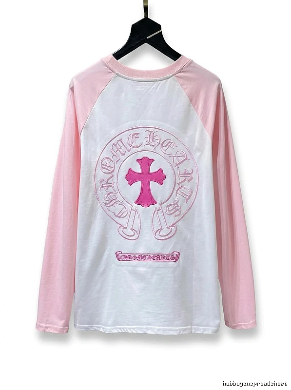 Chrome Hearts Cross Flower Pink Long-Sleeve Shirt