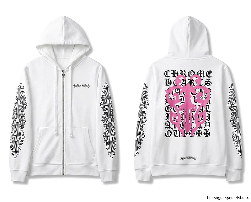 Chrome Hearts Cross Flower Trendy and Cool Style White Sweatshirt