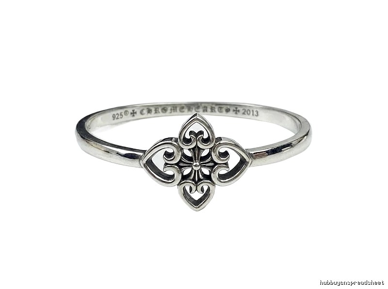 Chrome Hearts Cross Flower Vintage Silver Ring