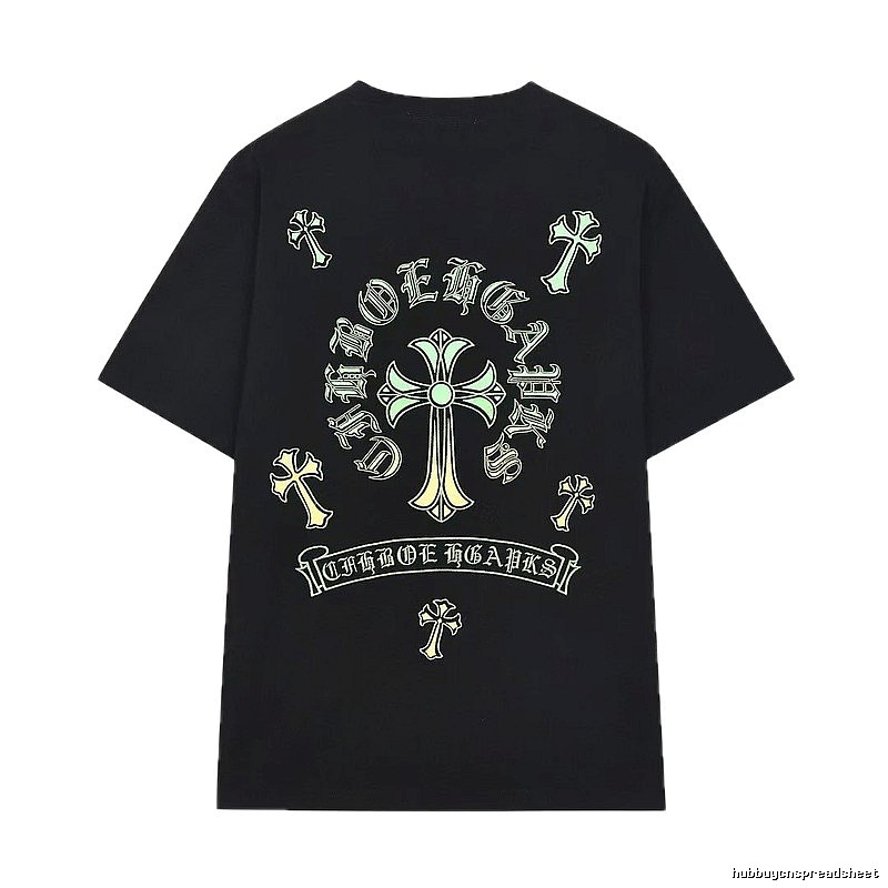 Chrome Hearts Cross Print Gothic Black Short-sleeve T-shirt
