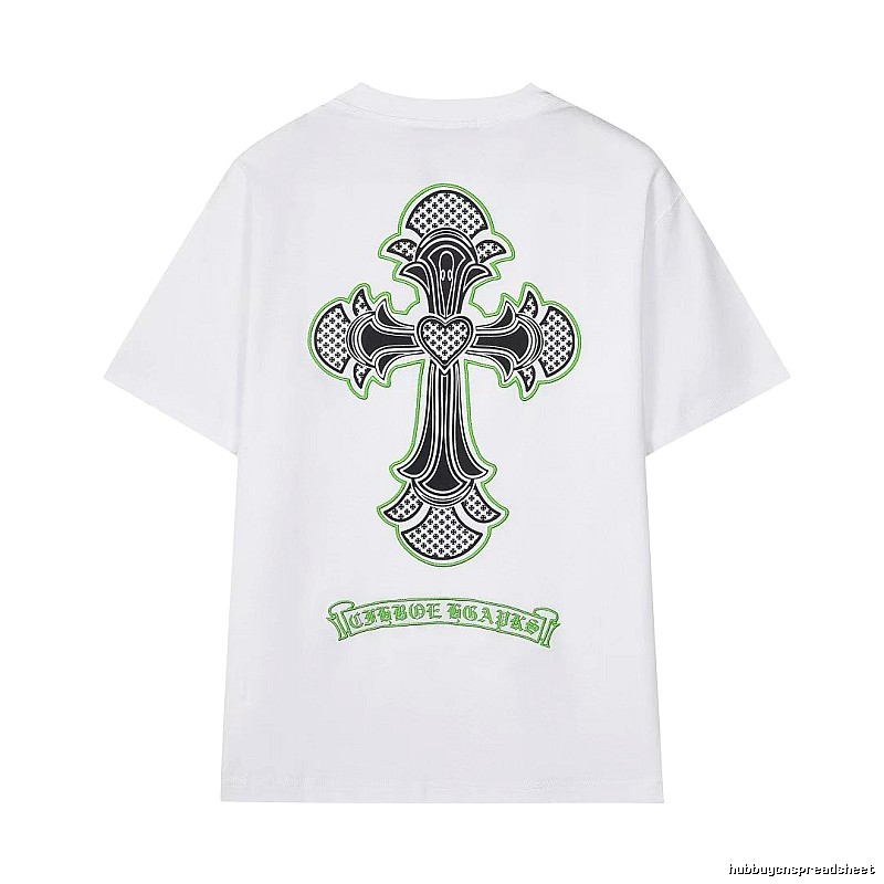 Chrome Hearts Cross Print Street Style White T-Shirt