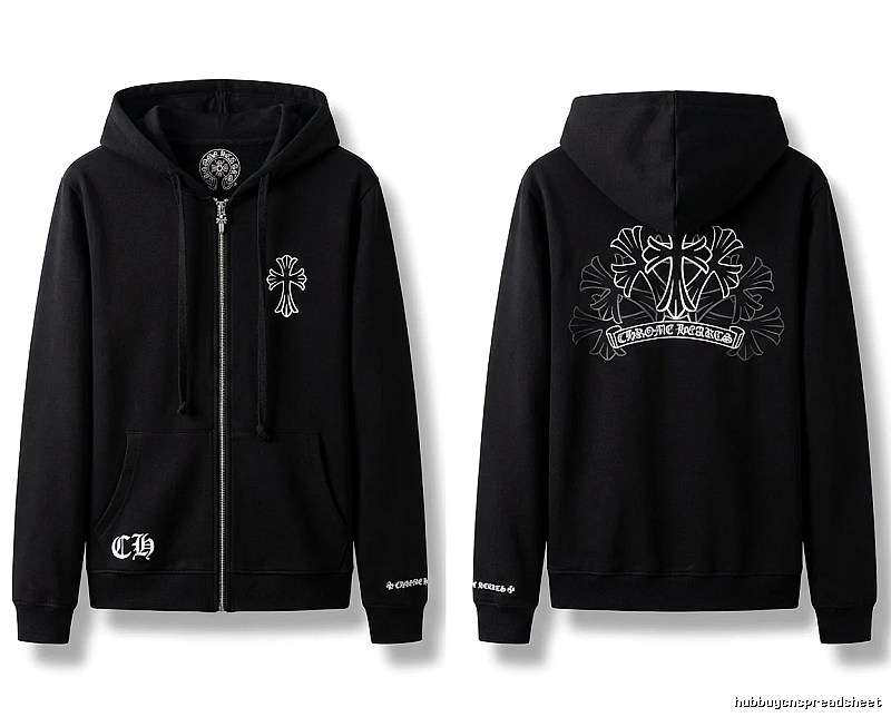 Chrome Hearts Cross Print Style Black Sweatshirt