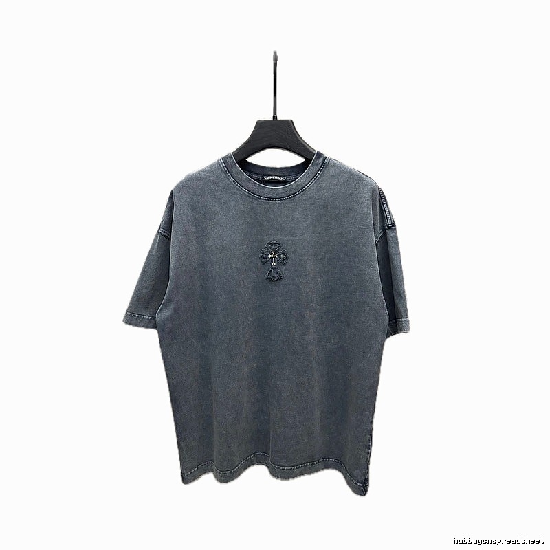 Chrome Hearts Cross Retro Style Gray T-shirt