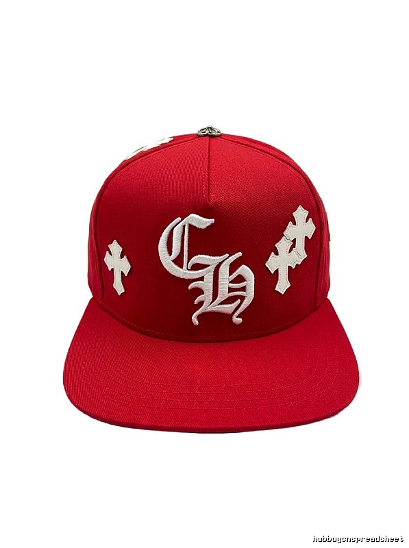 Chrome Hearts Cross Trendy Brand Red Hat