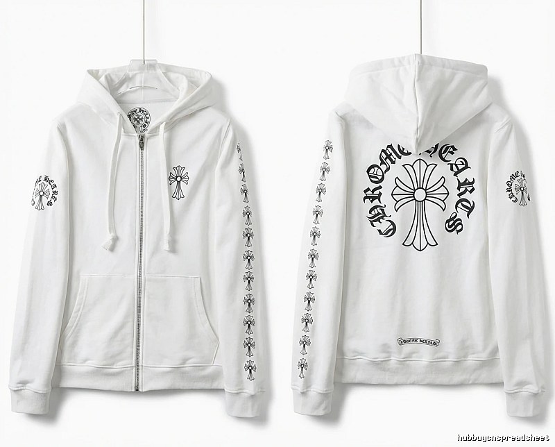 Chrome Hearts Cross Trendy White Hoodie