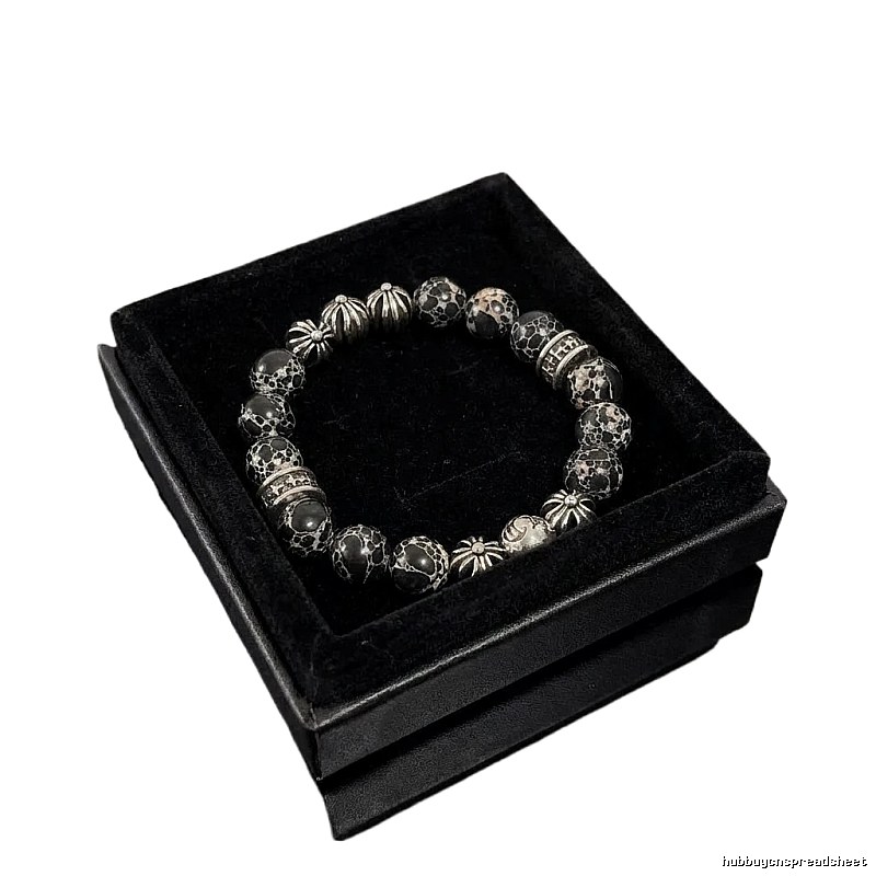 Chrome Hearts Dark Style Beaded Bracelet