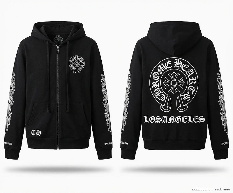 Chrome Hearts dark style black cardigan