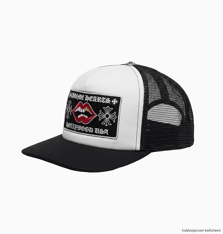 Chrome Hearts Dark Style White and Black Hat