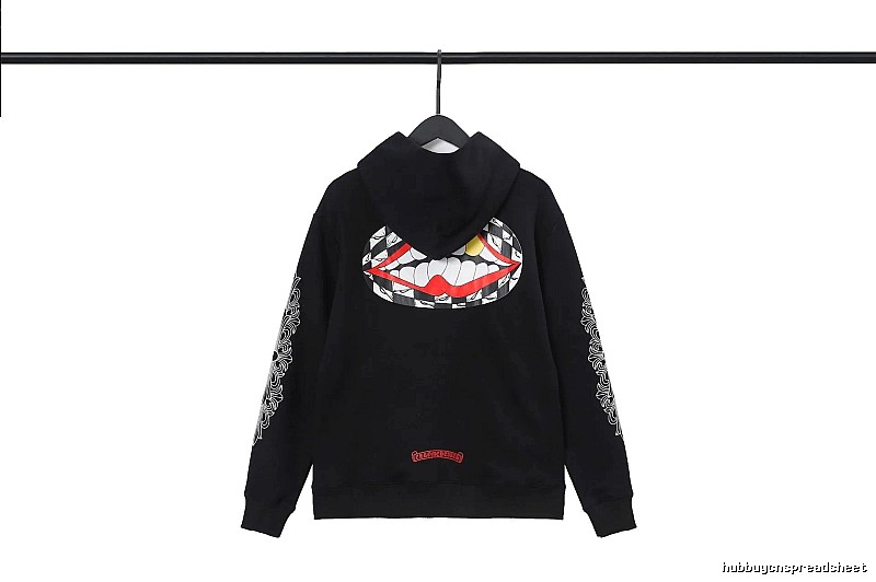 Chrome Hearts Easy Match Cross graphic hoodie Black Blue Cross for Leisure Wear