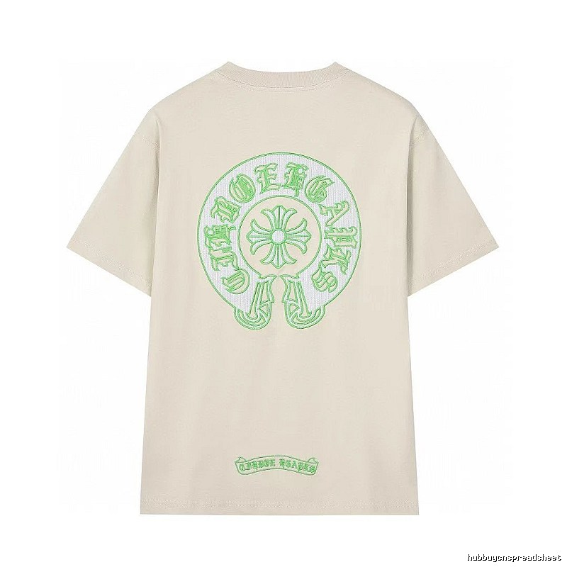Chrome Hearts Embroidered Street Style Beige Short-sleeve T-shirt