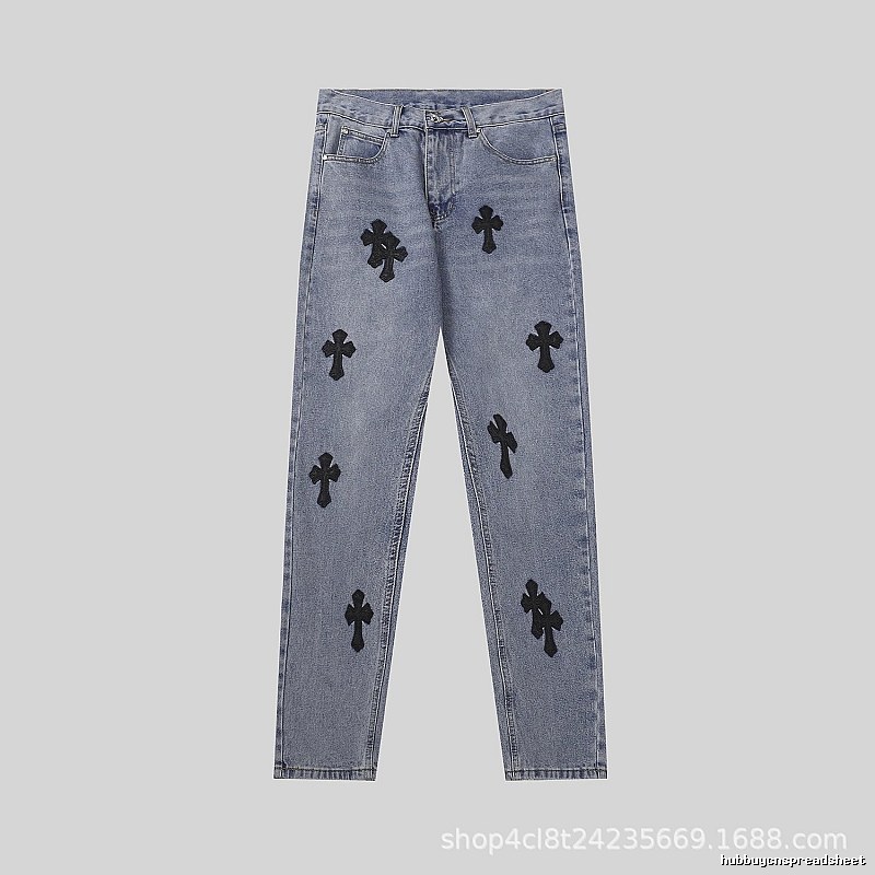 Chrome Hearts Gift Ready Graphic jeans Light Denim Jeans with Standout Detail