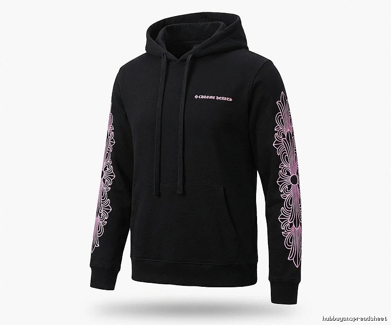 Chrome Hearts Gothic Style Black Hoodie