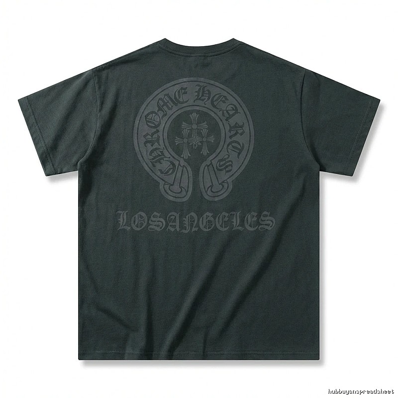 Chrome Hearts Gothic Style Dark Grey T-shirt