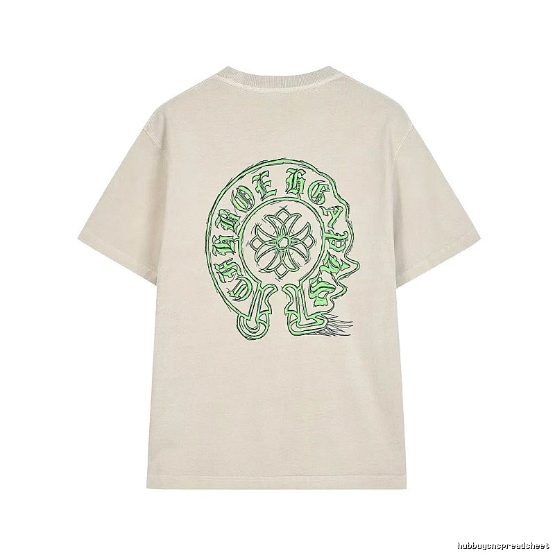 Chrome Hearts Horseshoe Cross Print Street Style Off-white T-shirt