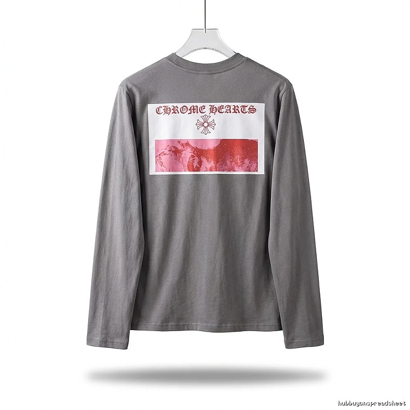 Chrome Hearts Printed Fashion Gray Long-sleeve Shirt