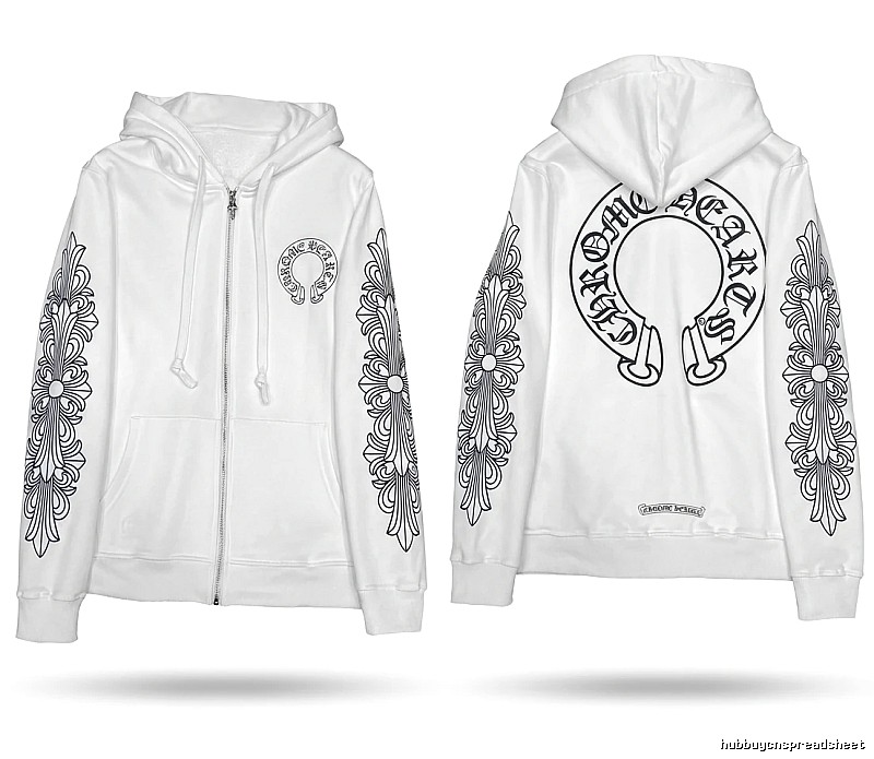 Chrome Hearts Printed Trendy and Cool Style White Hoodie