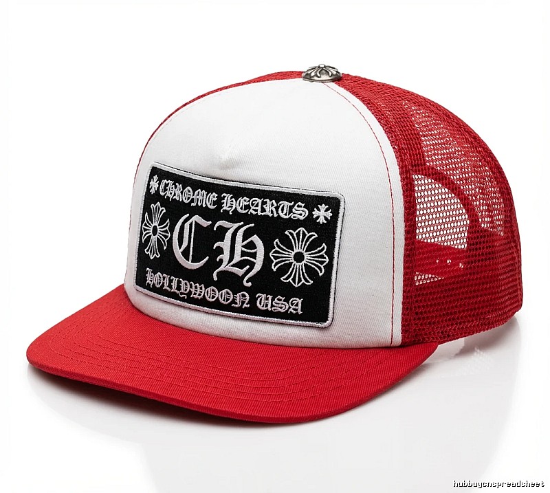 Chrome Hearts Retro Red and White Hat