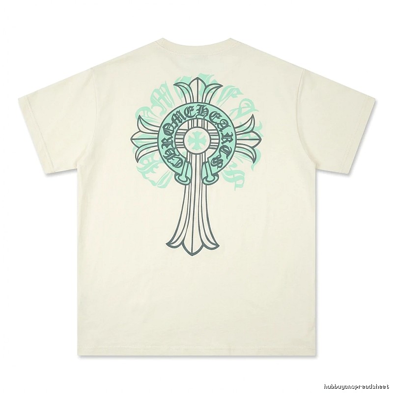 Chrome Hearts retro-style beige T-shirt