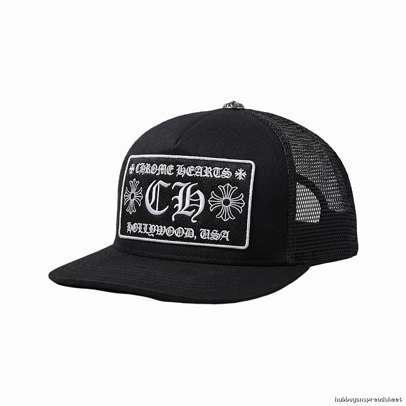 Chrome Hearts retro-style black cap