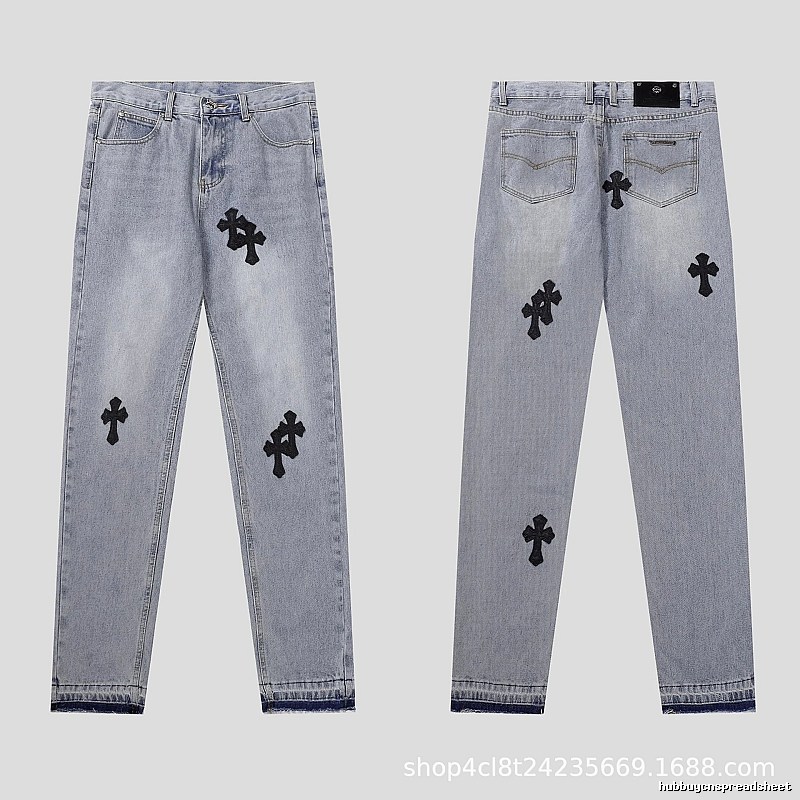 Chrome Hearts Sport Graphic jeans Light Denim Jeans for Warm Weather