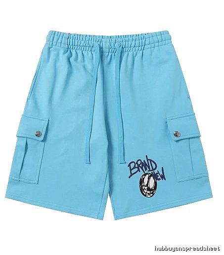 Chrome Hearts Trendy Cool Style Light Blue Shorts