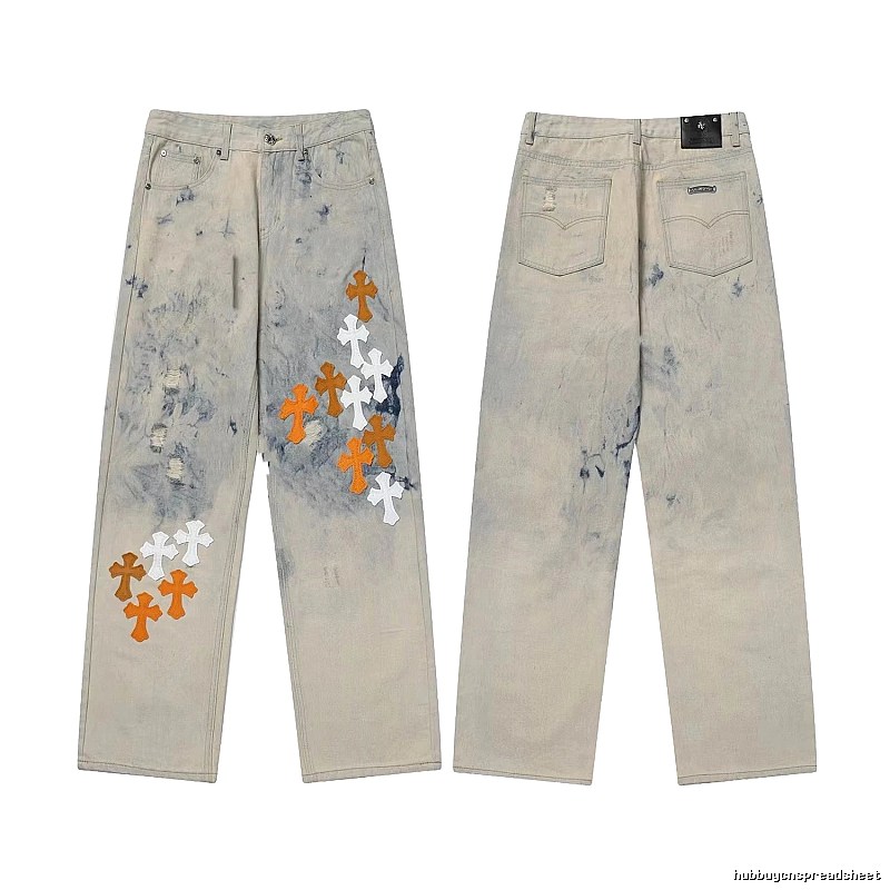 Chrome Hearts Weekend Graphic jeans Light Denim Jeans for Weekend Wear