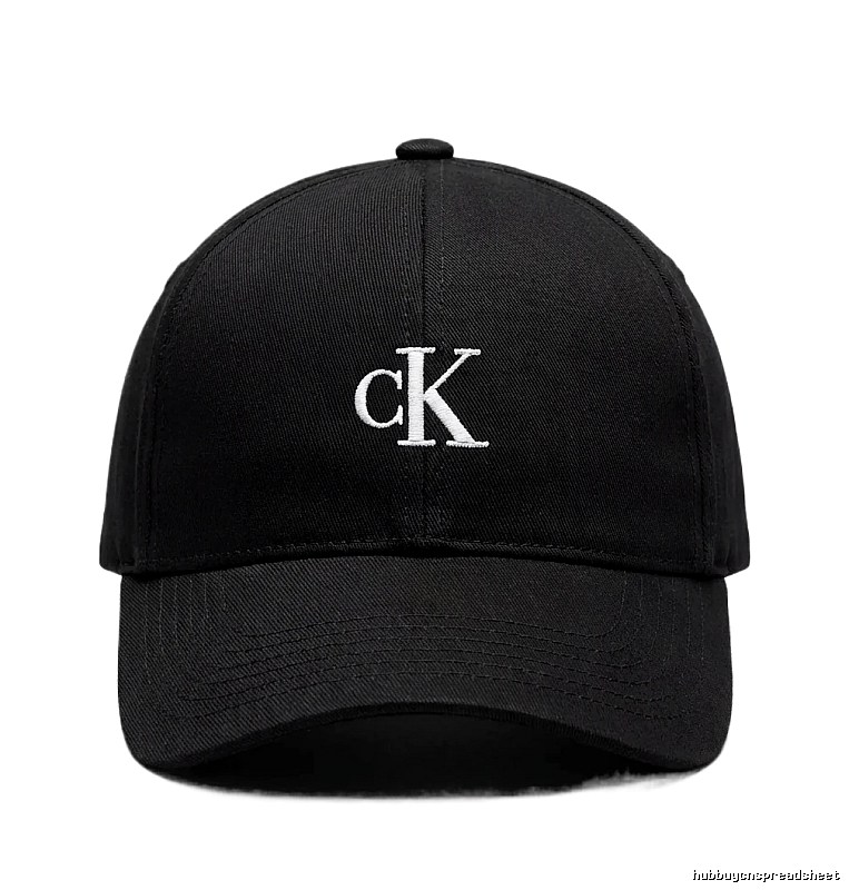 CK minimalist style black baseball cap