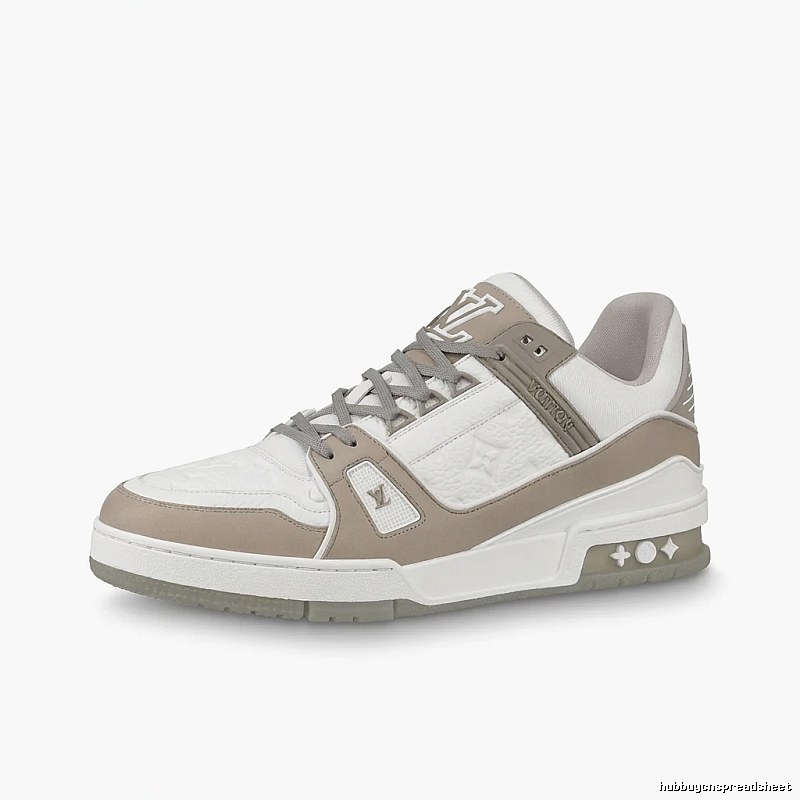 Classic LV Gray and White Casual Shoes