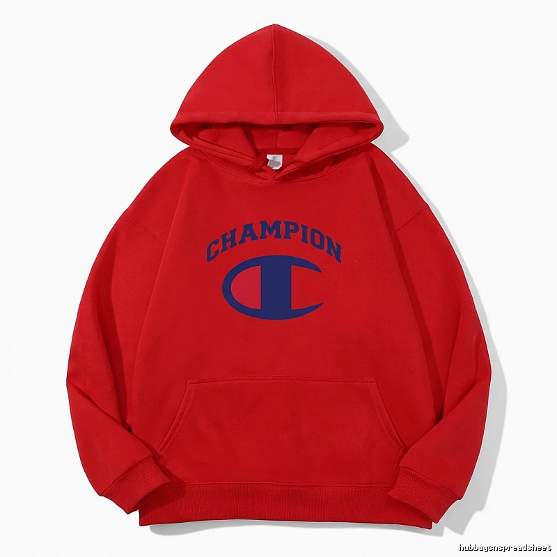 Classic trendy brand Champion red hoodie