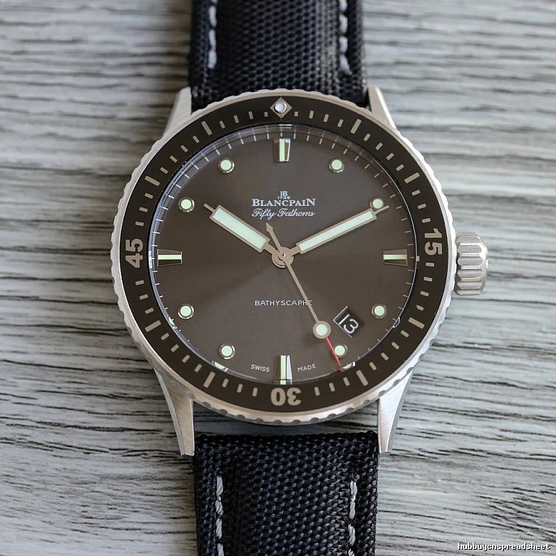 Collector Black And Silver Blancpain Fifty Fathoms Dive Watch