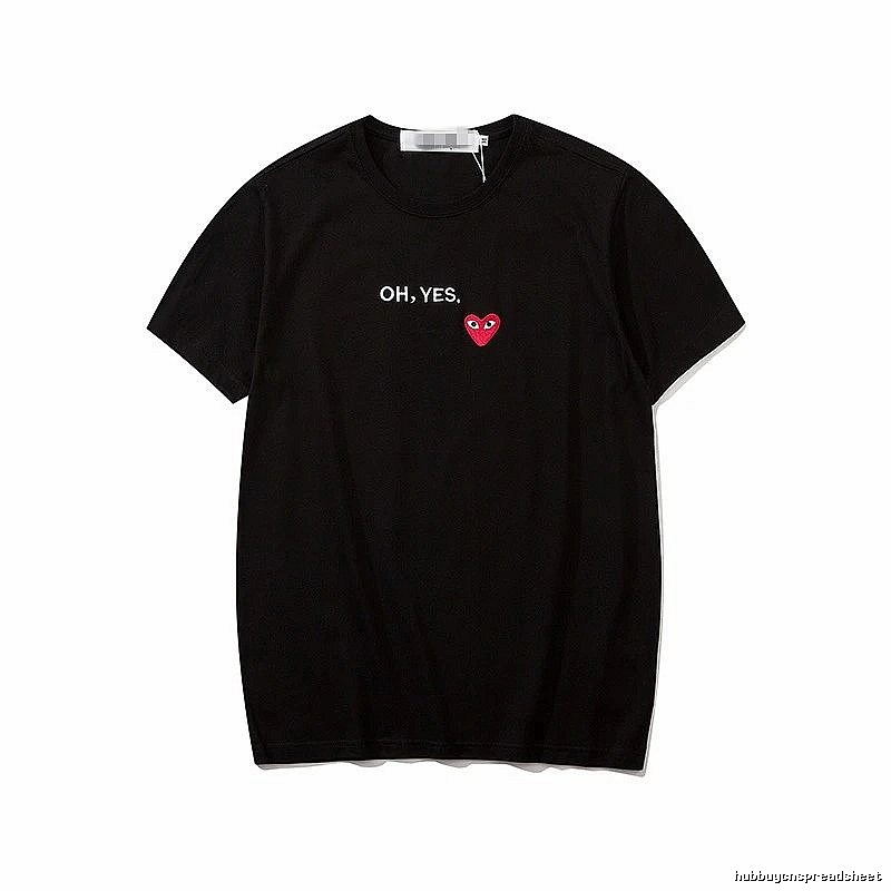 Comme des Garcons PLAY 2021-87 Black Style 2187 Heart Logo T-Shirt Logo Detail